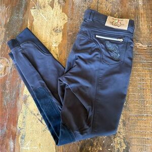 Women’s Navy Equestrian Grip Riding Breeches